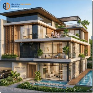 Biệt thự 3 tầng hiện đại 10x19m – Ánh Dương – K Villa