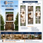 Tư vấn xây dựng nhà 2 tầng 1 tum (5m x 22m)