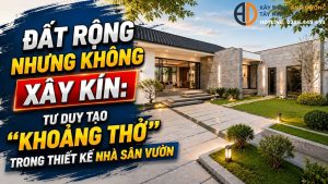 Đất rộng nhưng không xây kín: Tư duy tạo “khoảng thở” trong thiết kế nhà sân vườn