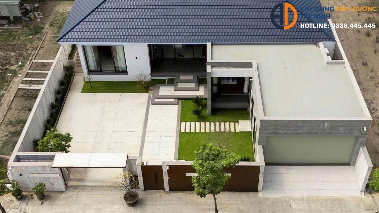 Nhà sân vườn mái Nhật gần 400m² – Không gian sống khởi nguồn từ lòng hiếu kính