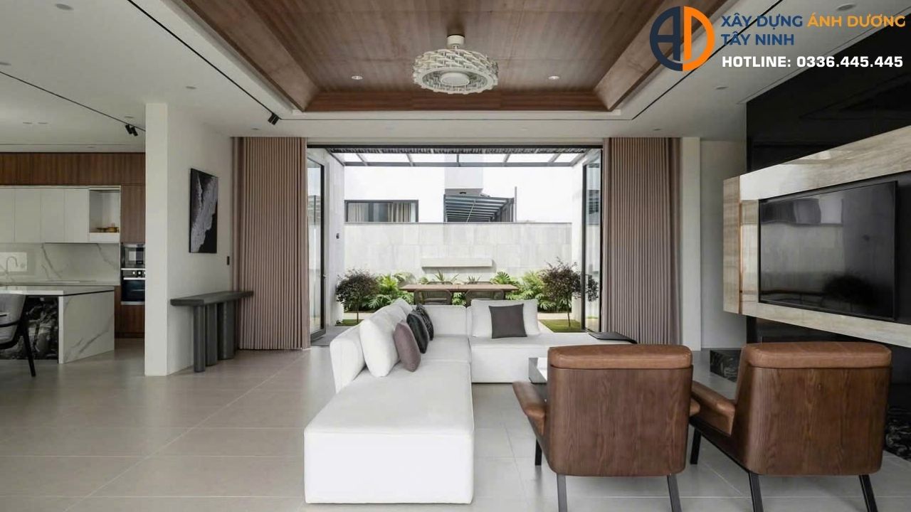 Nhà sân vườn mái Nhật gần 400m² – Không gian sống khởi nguồn từ lòng hiếu kính