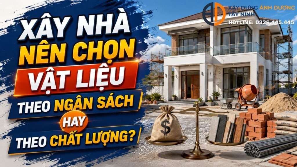 Xây nhà nên chọn vật liệu theo ngân sách hay theo chất lượng?