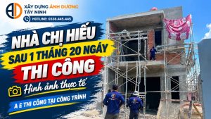 Nhà chị Hiếu sau 1 tháng 20 ngày thi công: Hình ảnh thực tế công trình đang từng bước thành hình
